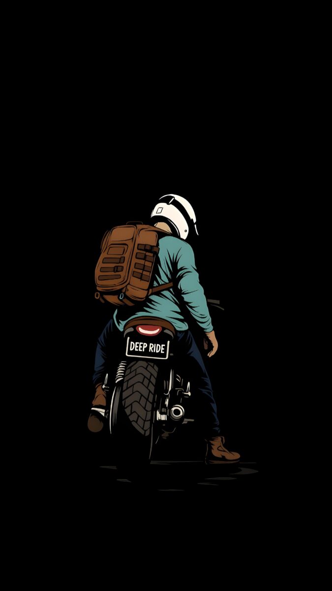 Bike rider illustration on black background - bike rider black wallpaper, Bike rider illustration dark wallpaper .