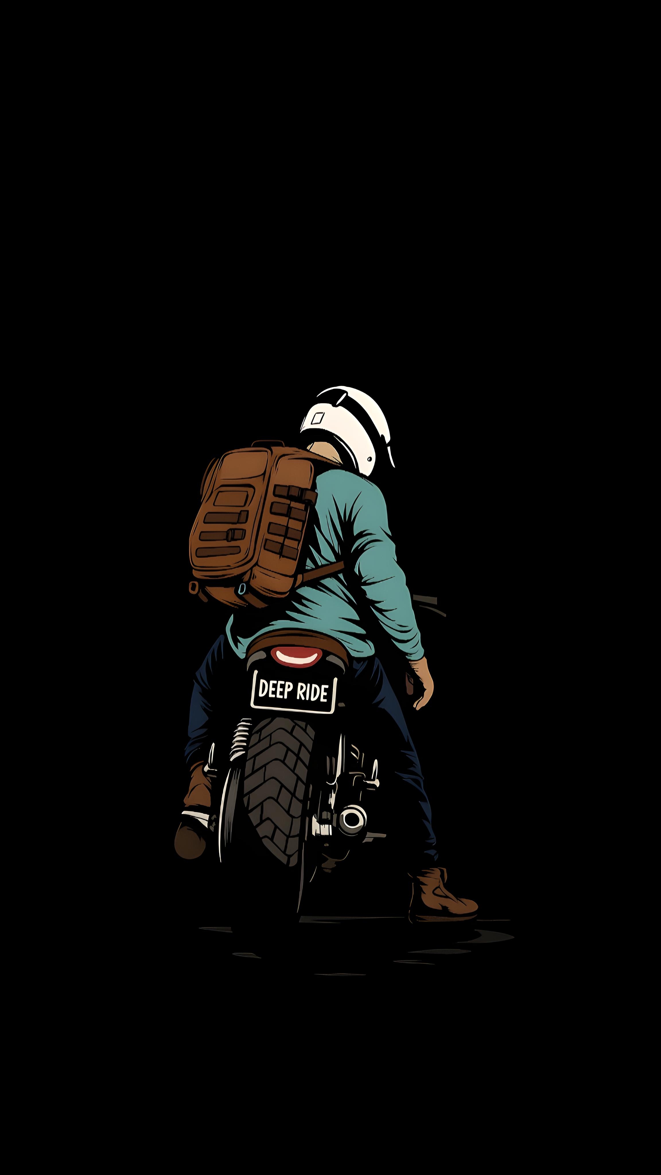 Bike rider illustration on black background - bike rider black wallpaper, Bike rider illustration dark wallpaper .