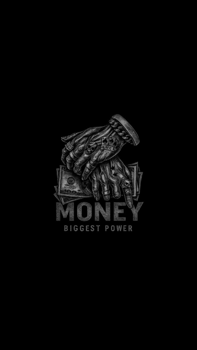 Money Biggest Power text on black background - Dark Rich Mindset Wallpaper,Billionaire mindset wallpaper,