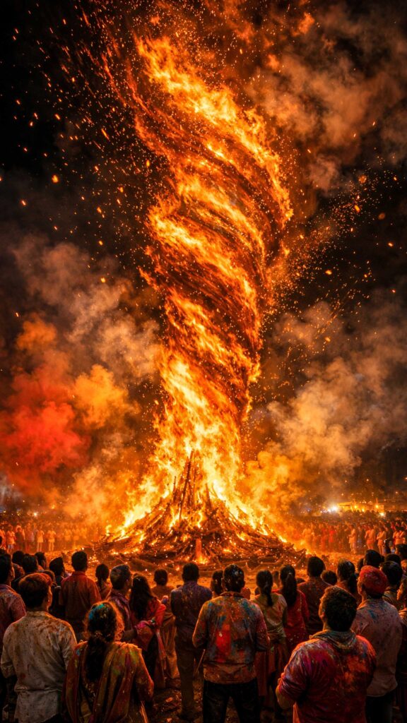Holika dahan festival celebration. This image are best for the "holika dahan images" and "holika wallpaper".