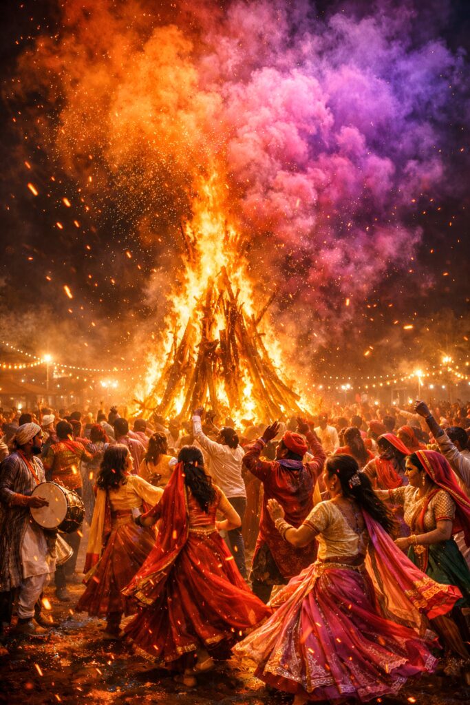 Holi dahan festival celebration. This image are best for the "holika dahan images" , "holika dahan photo" and "holi dahan".