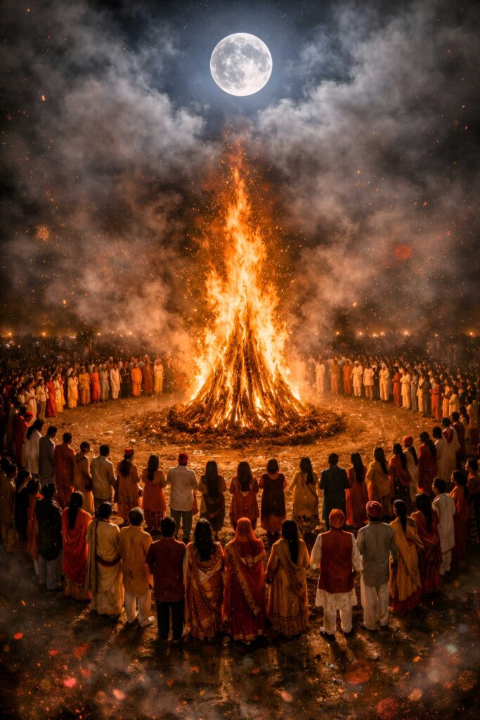 Holika dahan festival celebration. This image are best for the "holika dahan images" and "holika dahan photo".