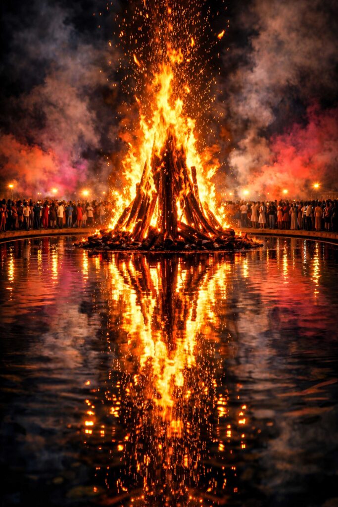 Holika dahan festival celebration. This image are best for the "holika dahan images" and "holika dahan photo".