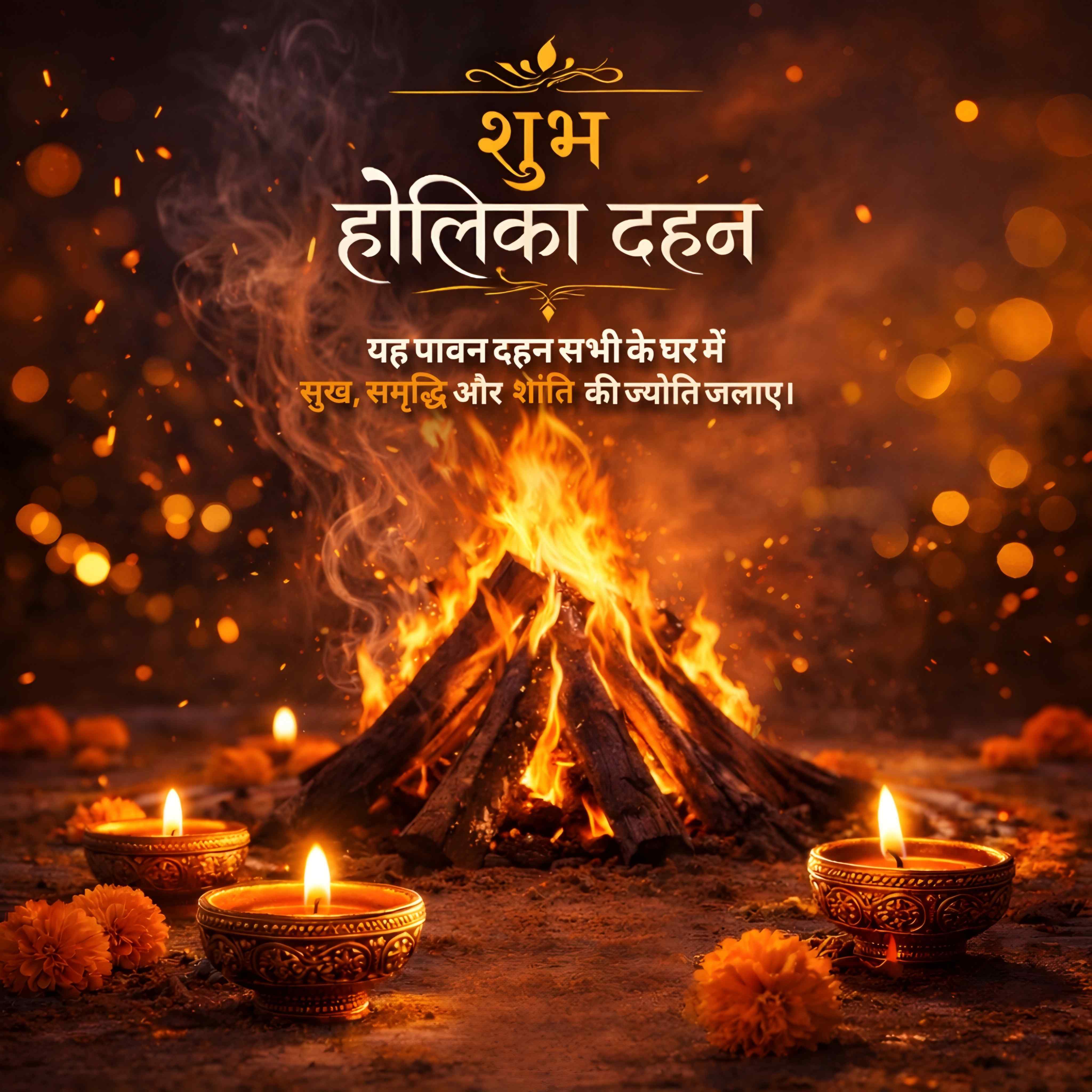 Holika Dahan Wishes in Hindi – Shubhkamnaye & Blessings