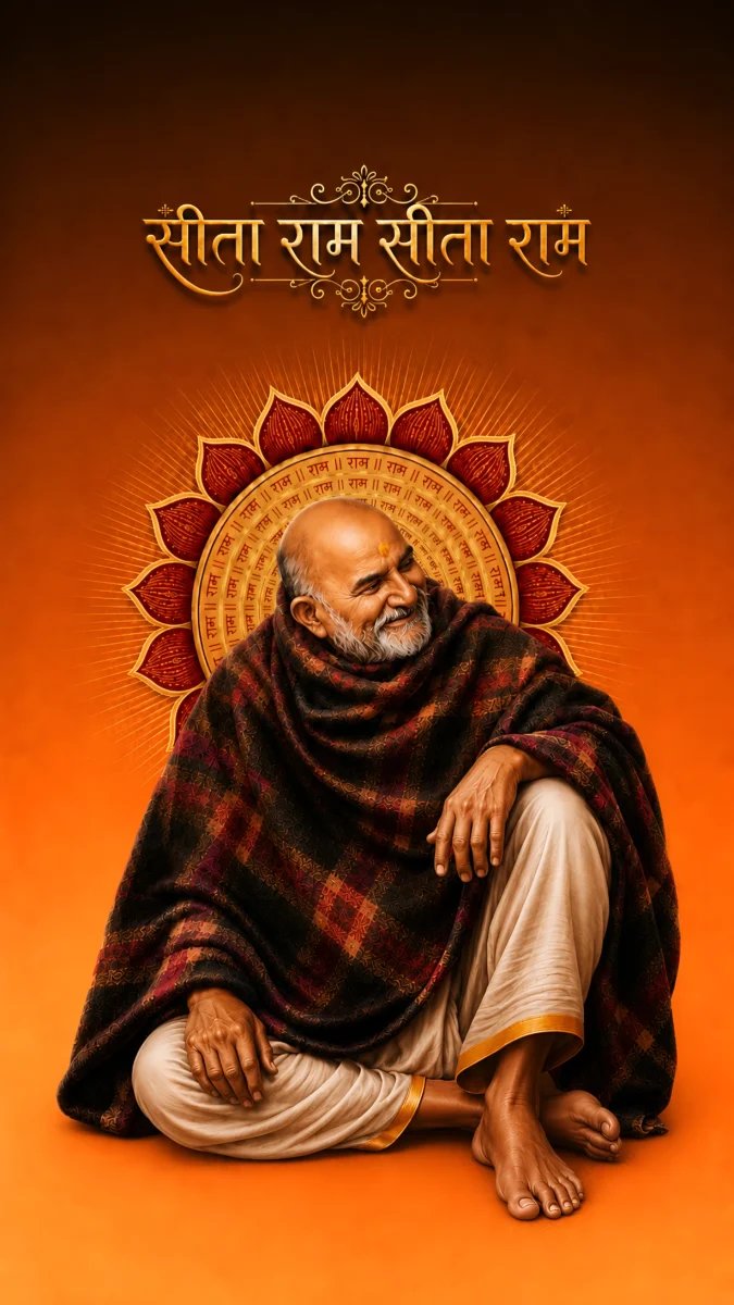 Hd image of Neem Karoli Baba in a divine pose with a glowing halo backdrop, perfect for neem karoli baba images, neem karoli baba photo, and neem karoli baba hd wallpaper.